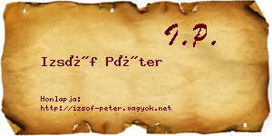 Izsóf Péter névjegykártya